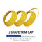 Желтые шармы гальванизировали акриловую крышку приведенную отделки знака письма логотипом Enseigne